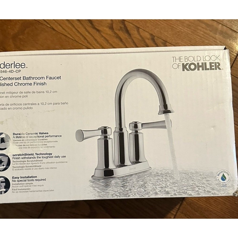 Kohler Aderlee Bathroom Faucet -‎ Chrome Finish - open box